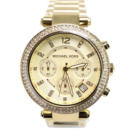 michael kors parker golden stainless steel chronograph watch|mk5354 Michael Kors Watch.